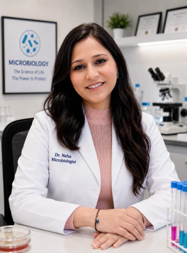 Dr. Neha, Microbiologist — Managing Director of Saroj Hospital